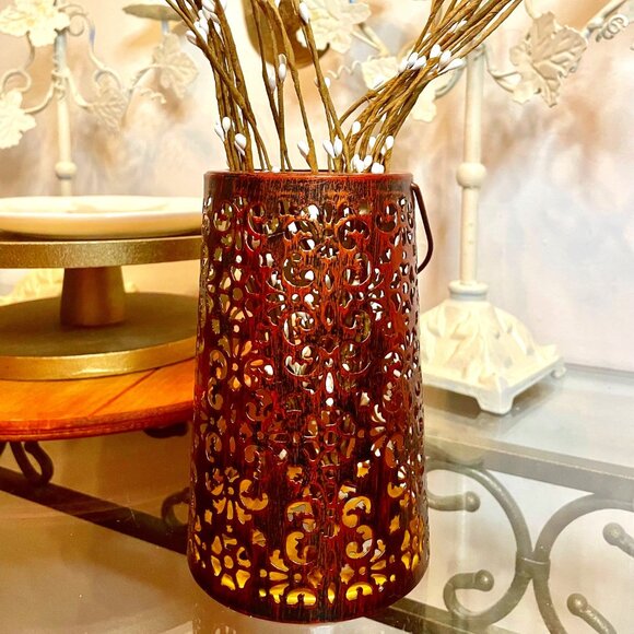 Warm Bronze Lace Candle vase - Picture 2 of 4